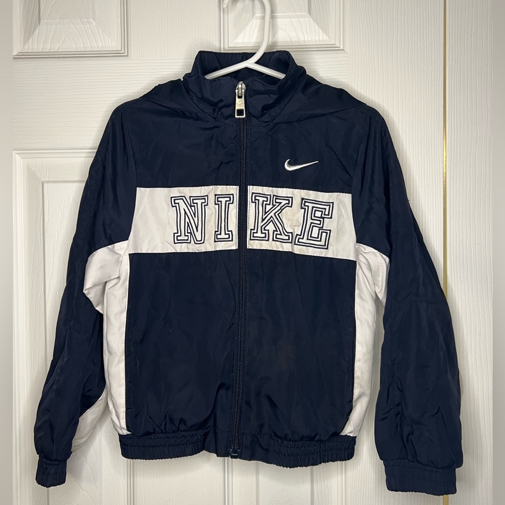 Navy Nike hooded kids jacket